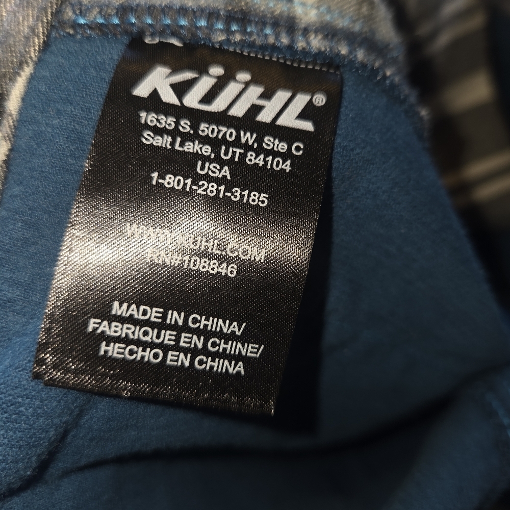 Kuhl Corduroy Mini Skirt 4 Blue Teal Asymmetric Snap Zip Pocket Stretch Gorpcore - Picture 6 of 10